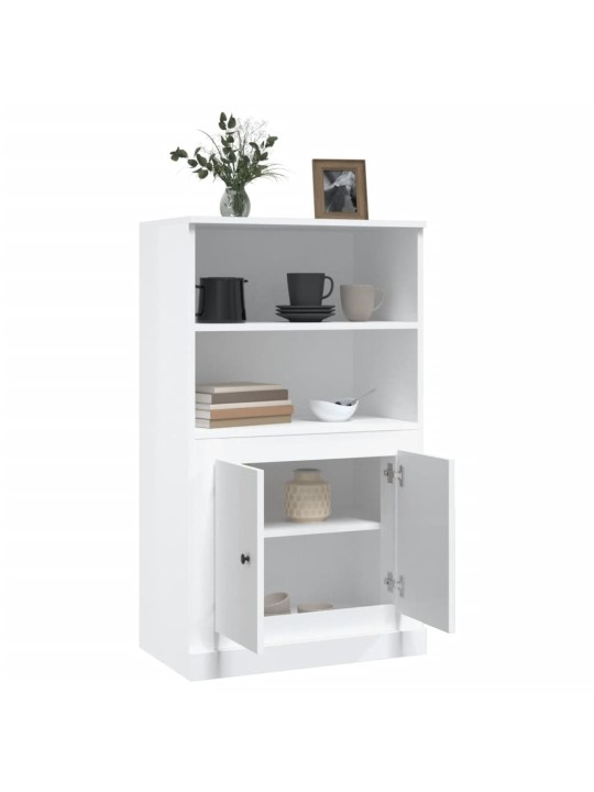 Skříň highboard lesklá bílá 60 x 35,5 x 103,5 kompozitní dřevo