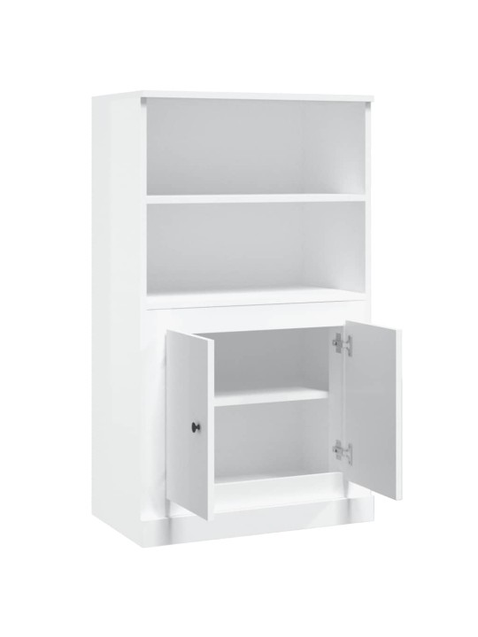Skříň highboard lesklá bílá 60 x 35,5 x 103,5 kompozitní dřevo