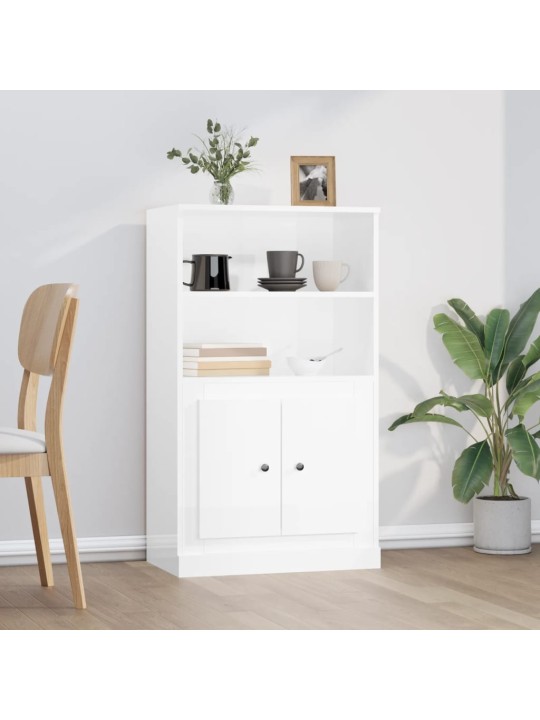 Skříň highboard lesklá bílá 60 x 35,5 x 103,5 kompozitní dřevo