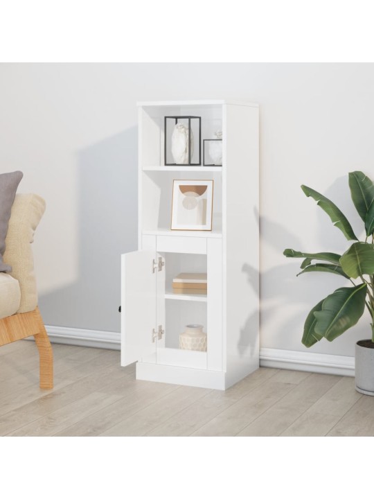 Skříň highboard lesklá bílá 36 x 35,5 x 103,5 kompozitní dřevo