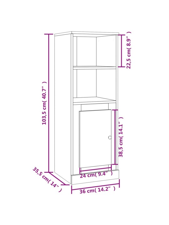 Skříň highboard šedá sonoma 36 x 35,5 x 103,5 kompozitní dřevo