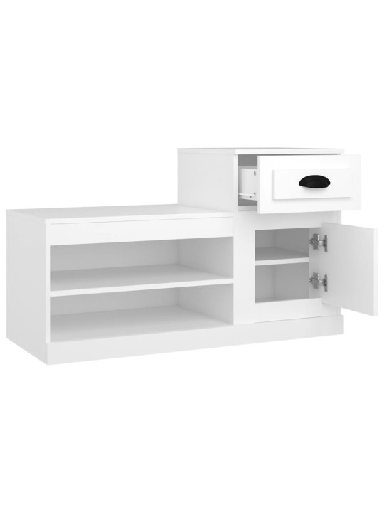 Botník bílý 100 x 42 x 60 cm kompozitní dřevo