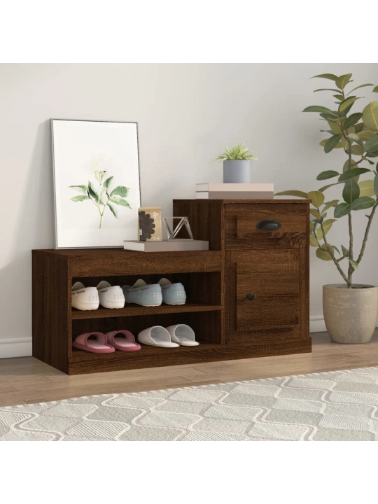 Botník hnědý dub 100 x 42 x 60 cm kompozitní dřevo