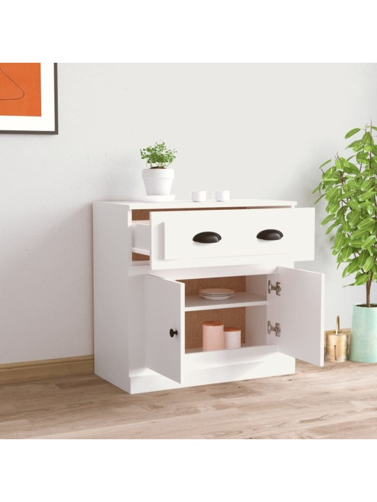 Příborník bílý 70 x 35,5 x 67,5 cm kompozitní dřevo