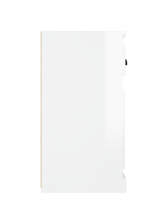 Příborník bílý vysoký lesk 70 x 35,5 x 67,5 cm kompozitní dřevo