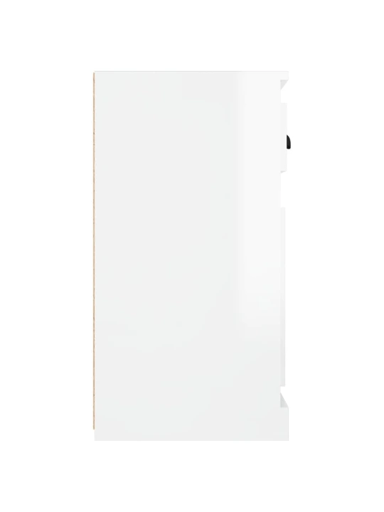 Příborník bílý vysoký lesk 70 x 35,5 x 67,5 cm kompozitní dřevo