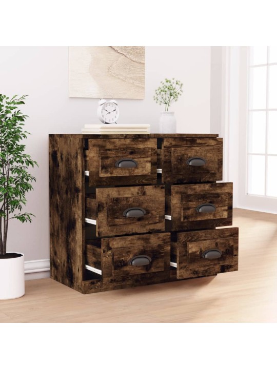 Příborník kouřový dub 70 x 35,5 x 67,5 cm kompozitní dřevo