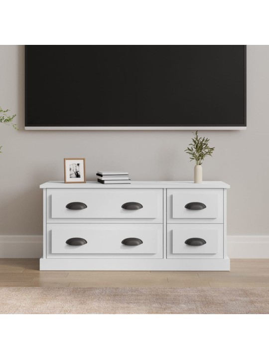 TV skříňka bílá 100 x 35,5 x 45 cm kompozitní dřevo