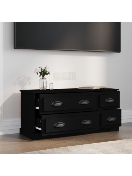 TV skříňka černá 100 x 35,5 x 45 cm kompozitní dřevo