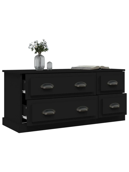 TV skříňka černá 100 x 35,5 x 45 cm kompozitní dřevo