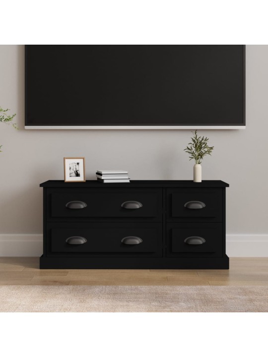 TV skříňka černá 100 x 35,5 x 45 cm kompozitní dřevo
