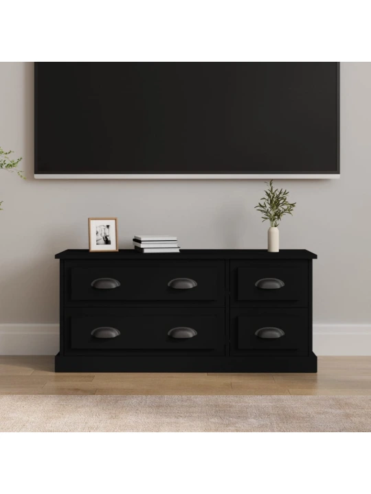 TV skříňka černá 100 x 35,5 x 45 cm kompozitní dřevo