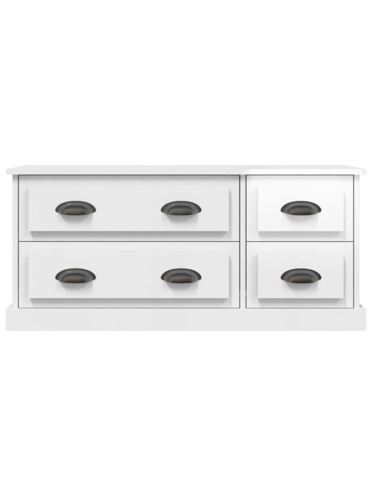 TV skříňka bílá vysoký lesk 100 x 35,5 x 45 cm kompozitní dřevo