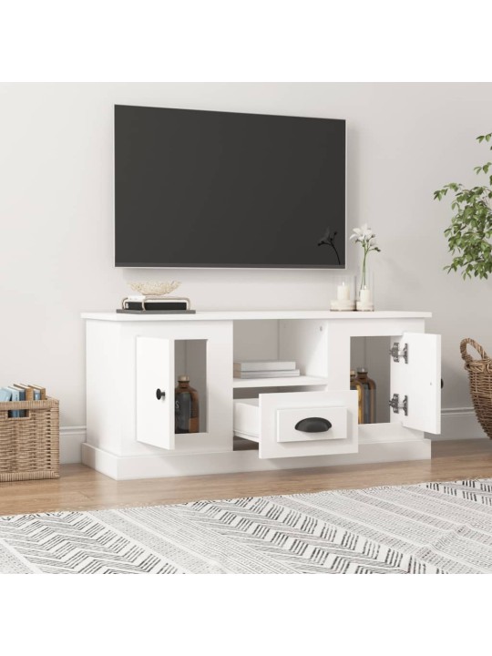 TV skříňka bílá 100 x 35,5 x 45 cm kompozitní dřevo
