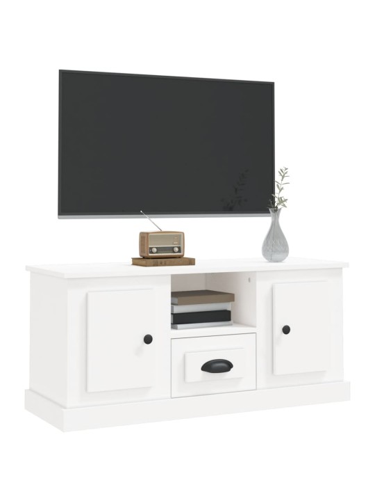 TV skříňka bílá 100 x 35,5 x 45 cm kompozitní dřevo