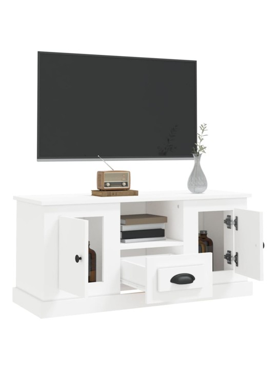 TV skříňka bílá 100 x 35,5 x 45 cm kompozitní dřevo