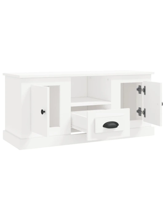 TV skříňka bílá 100 x 35,5 x 45 cm kompozitní dřevo