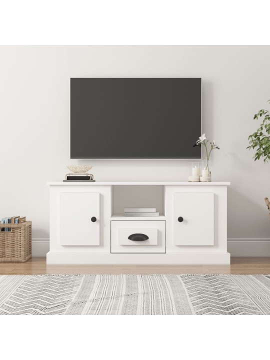 TV skříňka bílá 100 x 35,5 x 45 cm kompozitní dřevo