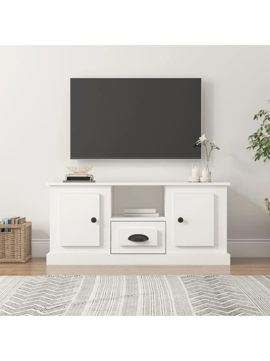 TV skříňka bílá 100 x 35,5 x 45 cm kompozitní dřevo