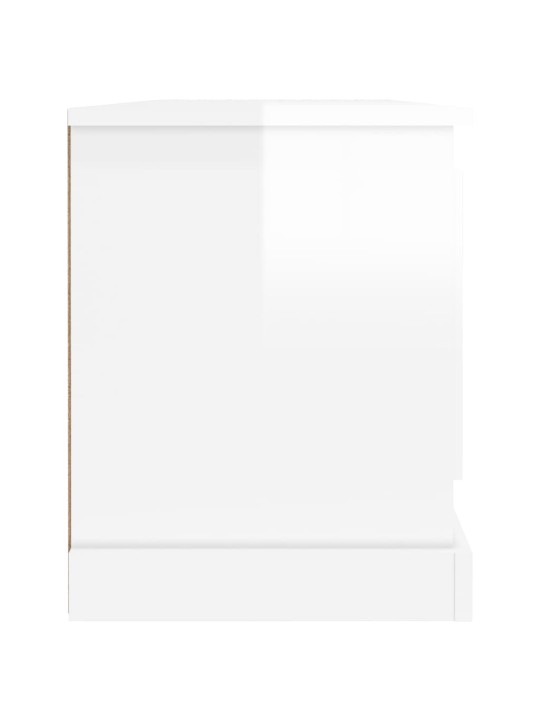 TV skříňka bílá vysoký lesk 100 x 35,5 x 45 cm kompozitní dřevo