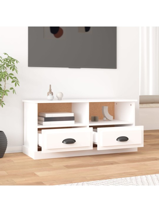 TV skříňka bílá 93 x 35,5 x 45 cm kompozitní dřevo