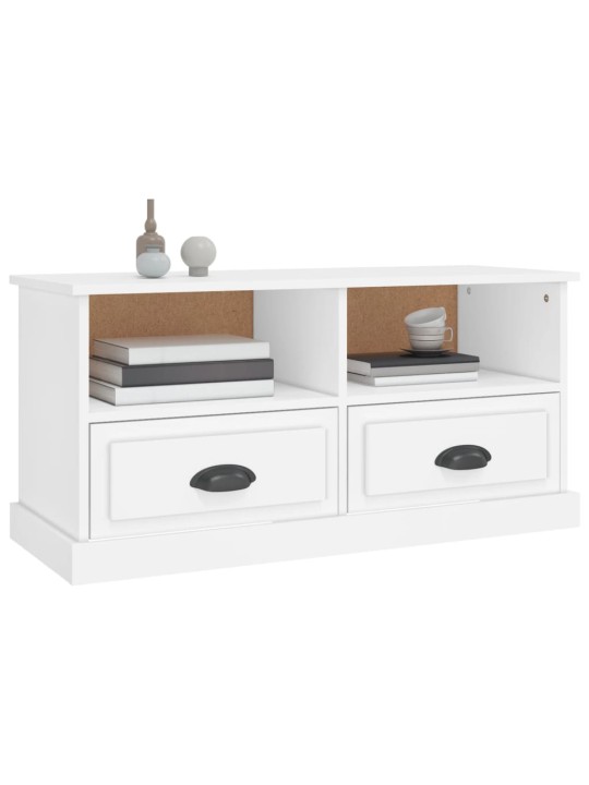 TV skříňka bílá 93 x 35,5 x 45 cm kompozitní dřevo
