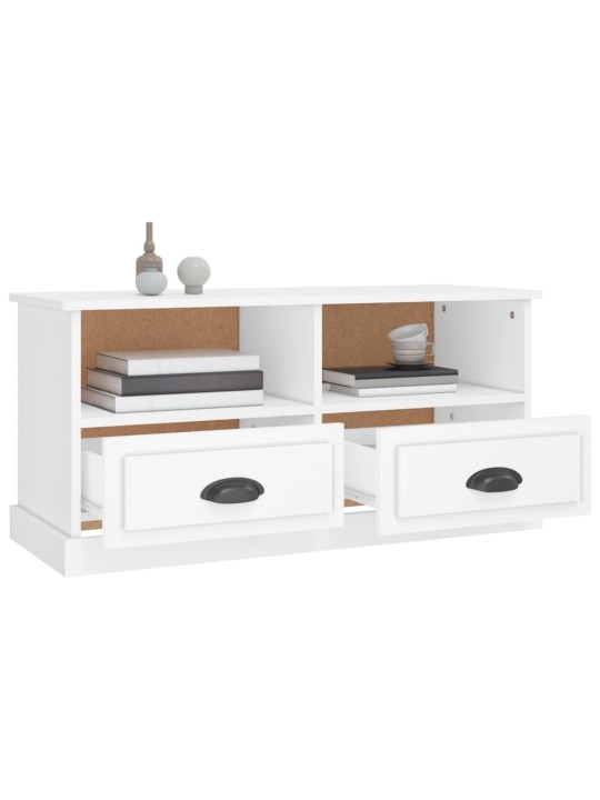TV skříňka bílá 93 x 35,5 x 45 cm kompozitní dřevo