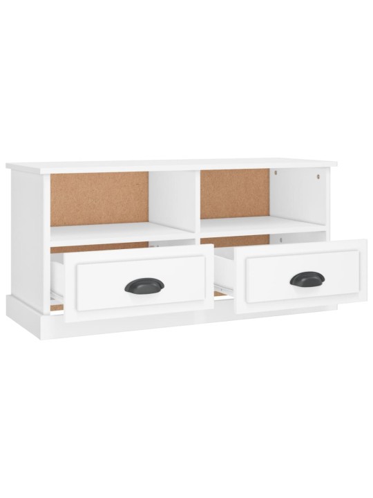 TV skříňka bílá 93 x 35,5 x 45 cm kompozitní dřevo