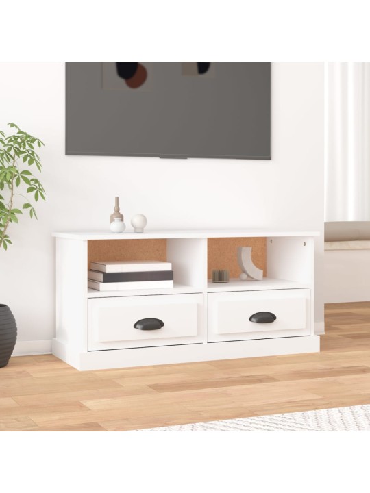 TV skříňka bílá 93 x 35,5 x 45 cm kompozitní dřevo