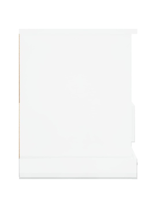 TV skříňka bílá s vysokým leskem 93x35,5x45 cm kompozitní dřevo