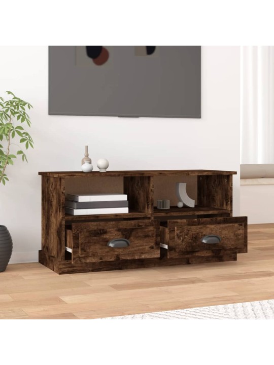 TV skříňka kouřový dub 93 x 35,5 x 45 cm kompozitní dřevo