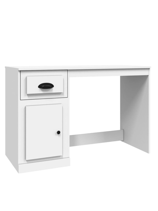 Psací stůl se zásuvkou bílý 115 x 50 x 75 cm kompozitní dřevo