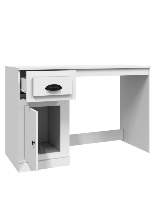 Psací stůl se zásuvkou bílý 115 x 50 x 75 cm kompozitní dřevo