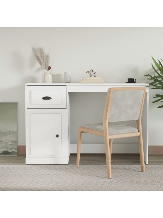 Psací stůl se zásuvkou bílý 115 x 50 x 75 cm kompozitní dřevo