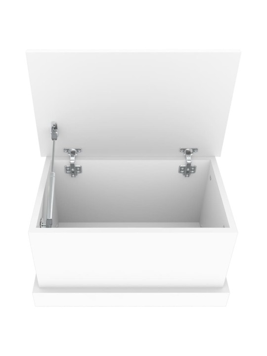 Úložný box bílý 50 x 30 x 28 cm kompozitní dřevo