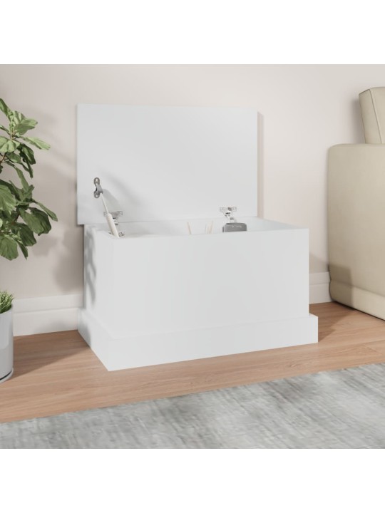 Úložný box bílý 50 x 30 x 28 cm kompozitní dřevo