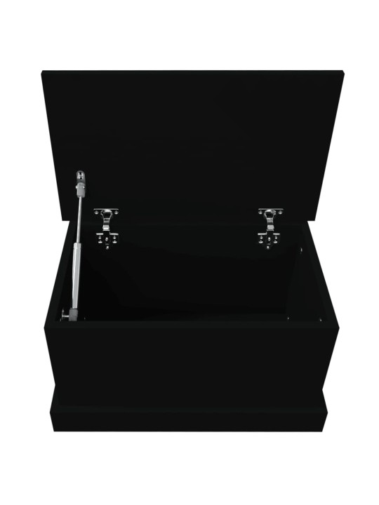 Úložný box černý 50 x 30 x 28 cm kompozitní dřevo