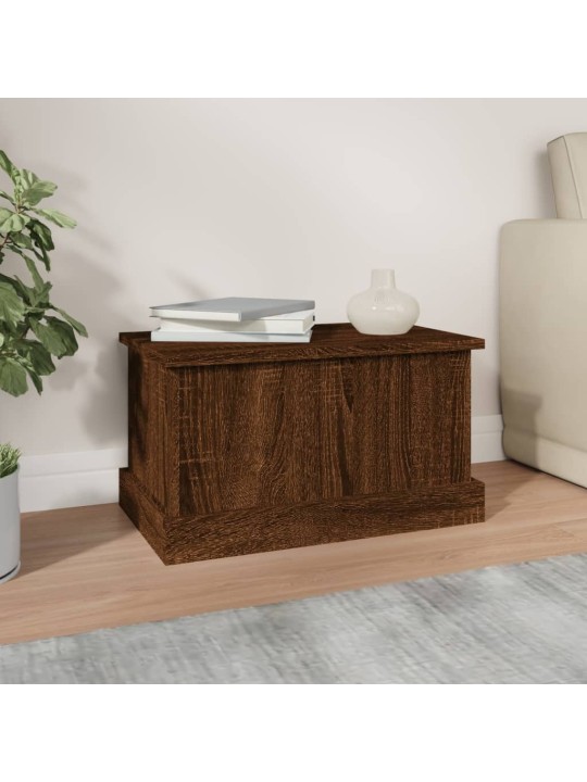 Úložný box hnědý dub 50 x 30 x 28 cm kompozitní dřevo