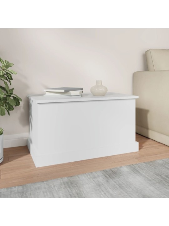 Úložný box bílý 70 x 40 x 38 cm kompozitní dřevo