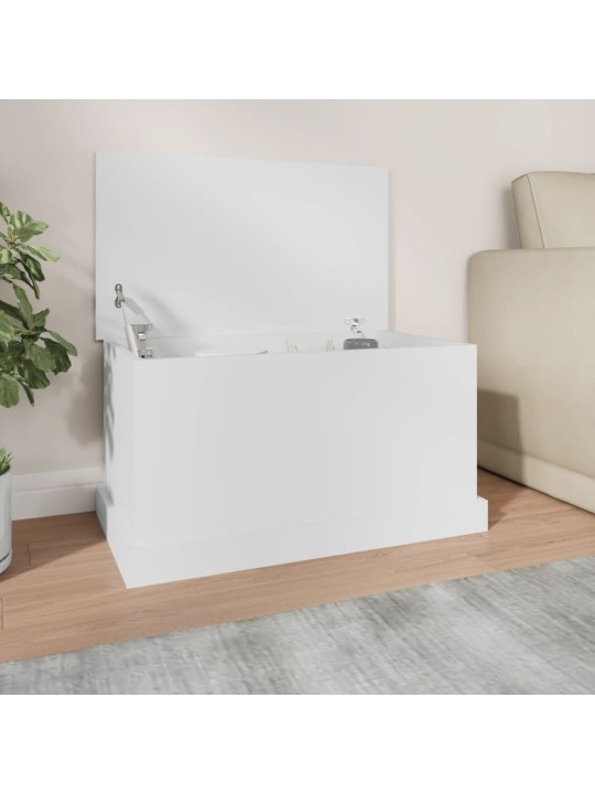 Úložný box bílý 70 x 40 x 38 cm kompozitní dřevo