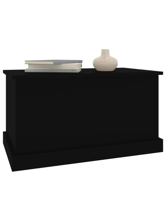 Úložný box černý 70 x 40 x 38 cm kompozitní dřevo