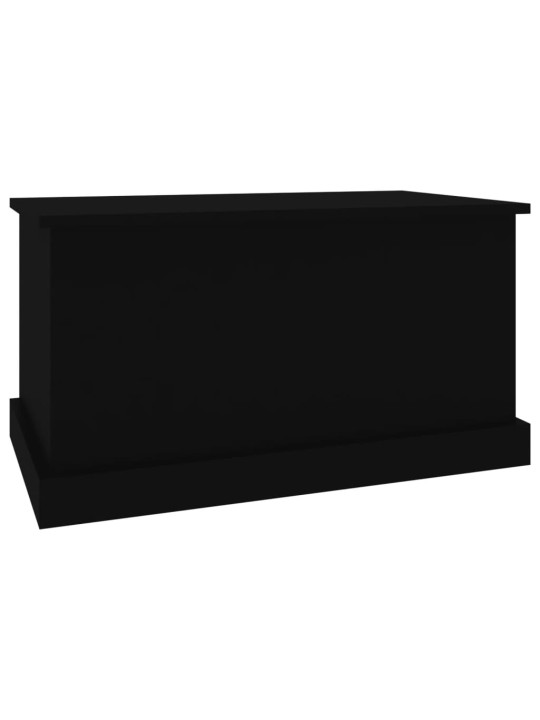 Úložný box černý 70 x 40 x 38 cm kompozitní dřevo