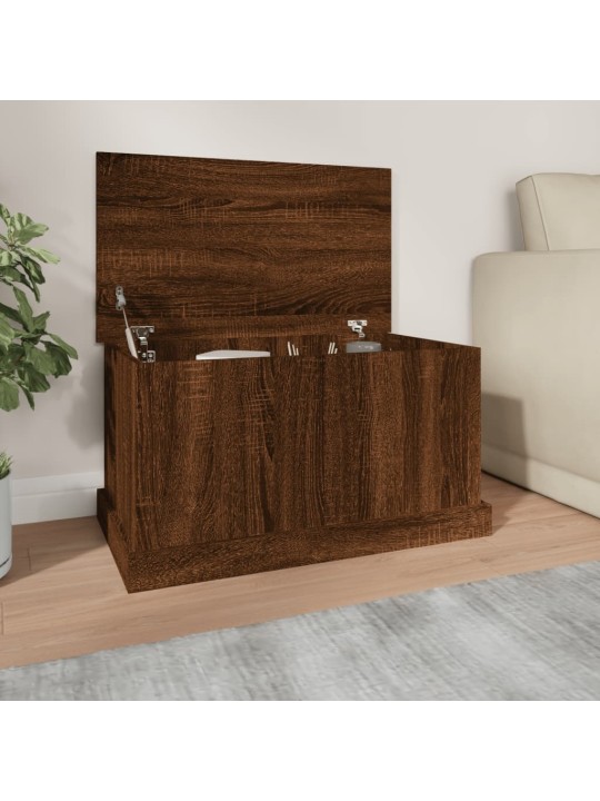 Úložný box hnědý dub 70 x 40 x 38 cm kompozitní dřevo