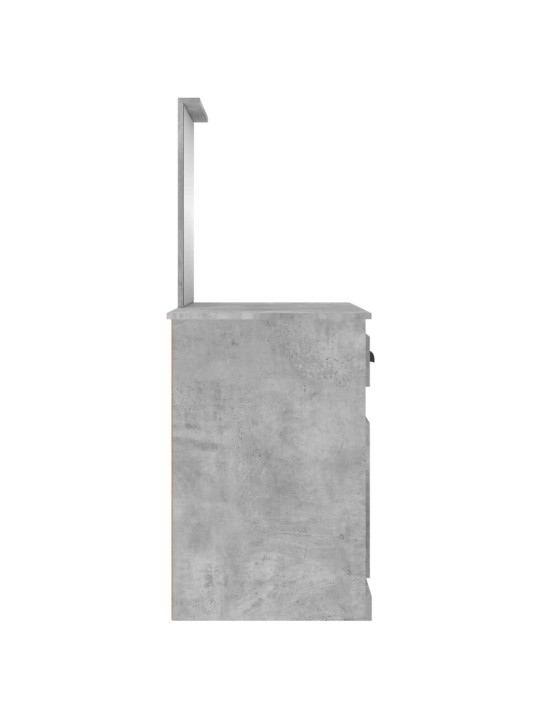 Toaletní stolek se zrcadlem betonově šedý 90 x 50 x 132,5 cm