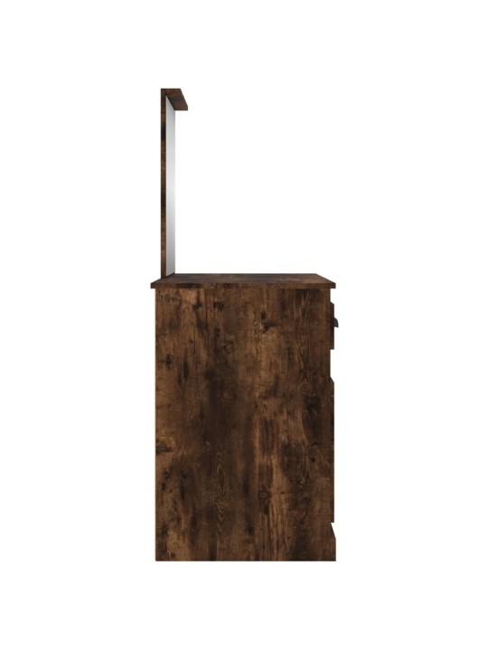 Toaletní stolek se zrcadlem kouřový dub 90x50x132,5 cm kompozit