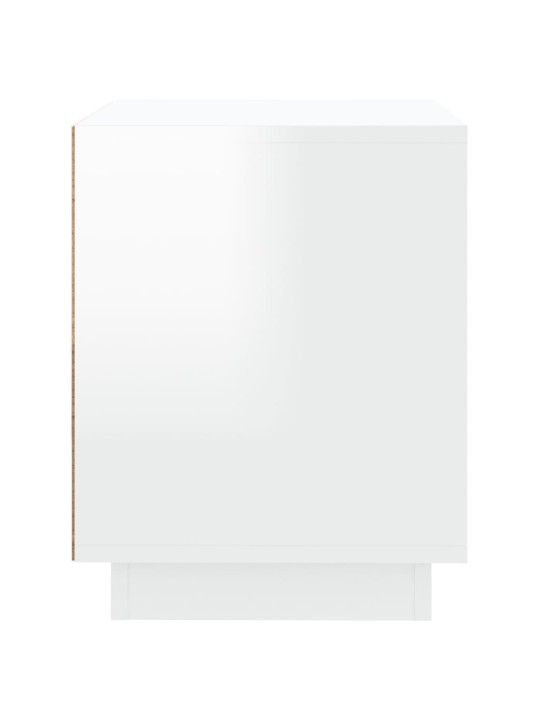 Noční stolky 2 ks lesklé bílé 44 x 35 x 45 cm kompozitní dřevo