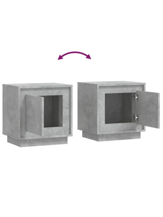 Noční stolky 2 ks betonově šedé 44x35x45 cm kompozitní dřevo
