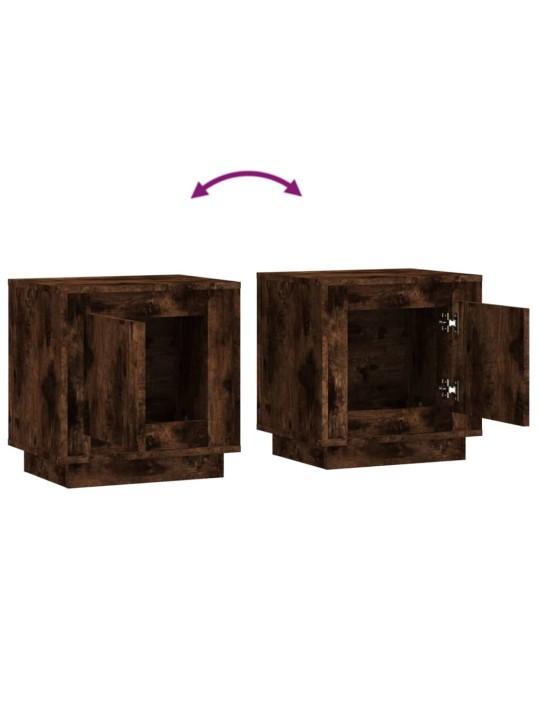 Noční stolky 2 ks kouřový dub 44 x 35 x 45 cm kompozitní dřevo