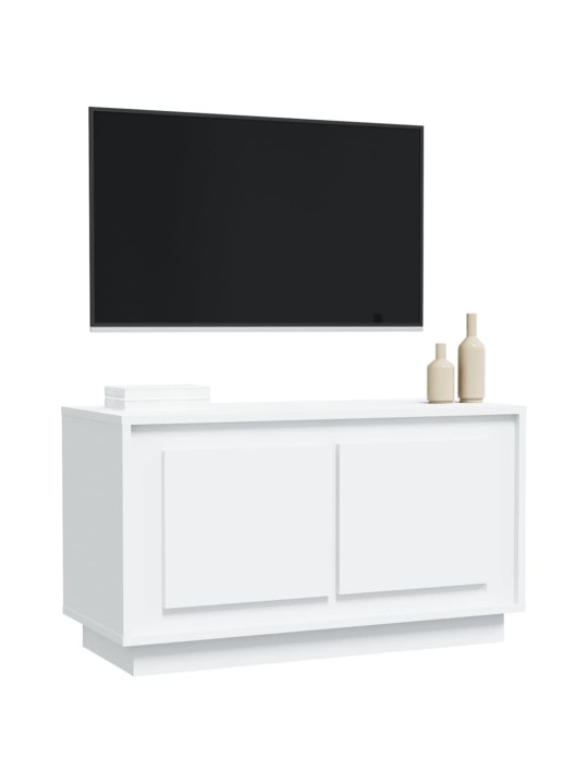 TV skříňka bílá 80 x 35 x 45 cm kompozitní dřevo