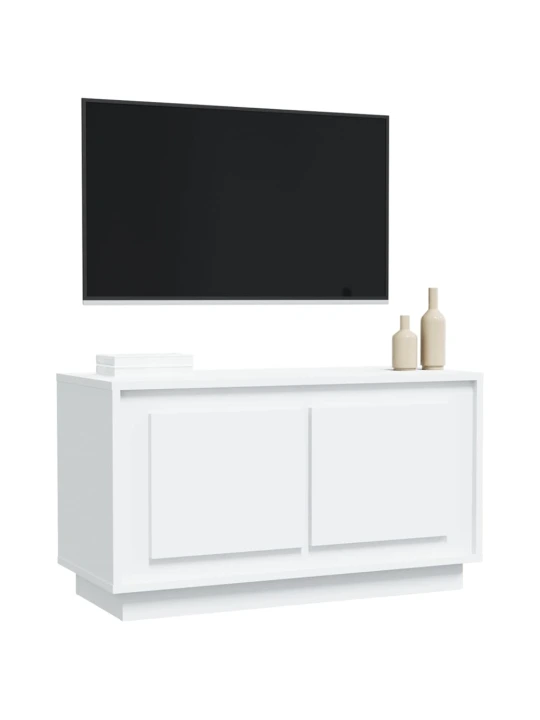TV skříňka bílá 80 x 35 x 45 cm kompozitní dřevo